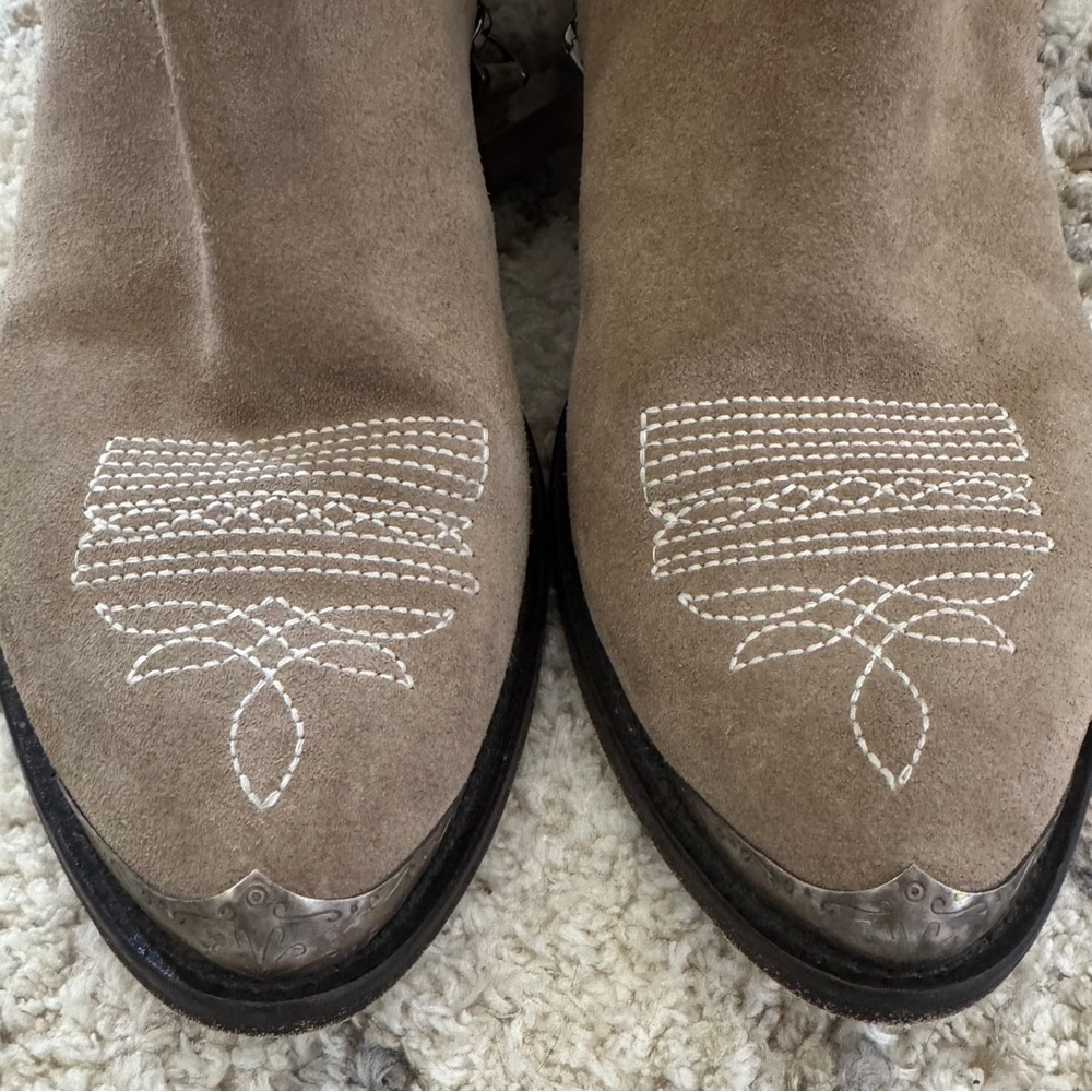 Golden Goose Leopard Accent Tan Ankle Boots 39 - Picture 3 of 8